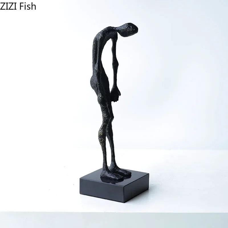 Afralia™ Abstract Couple Statue for Desk Decoration and Room Aesthetics