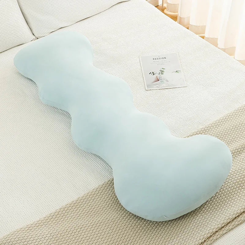 Afralia™ Ice Cream Wavy Soft Plush Pillow for Girls Bedroom & Sofa