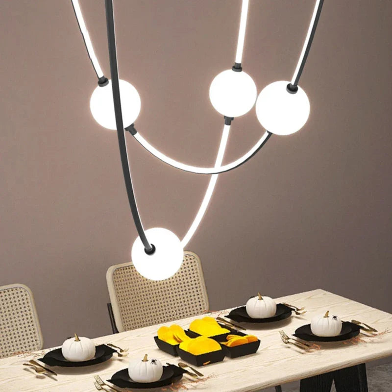 Afralia™ Colorized LED Dimmable Ceiling Chandelier - 2025 Trend Hanging Lamps