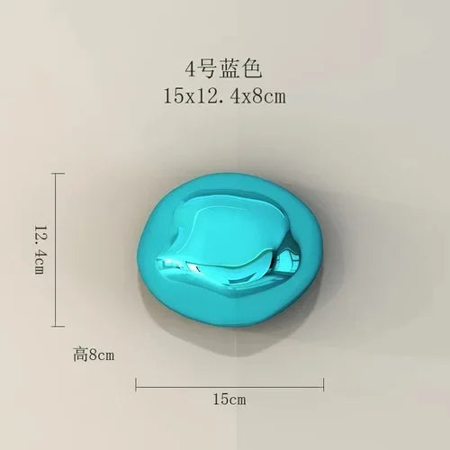 Afralia™ 3D Stone Wall Ornaments: Room Aesthetics & Decoration - Plating Craft Stone Pendants