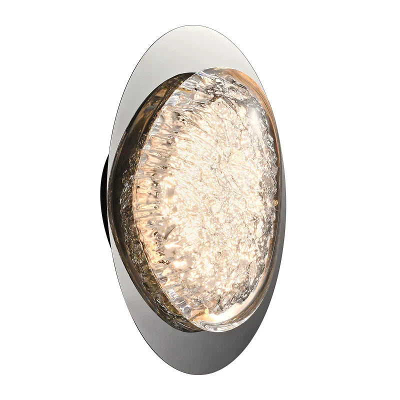 Afralia™ Platinum Crystal Wall Lamp: Modern Bedroom & Living Room Art Lighting