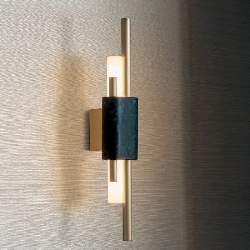 Afralia™ Modern LED Marble Wall Lamp for Home Decor & Lighting