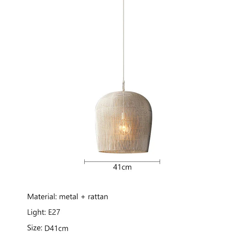 Afralia™ Rattan LED Pendant Lights for Dining Room, Bar, and Bedroom