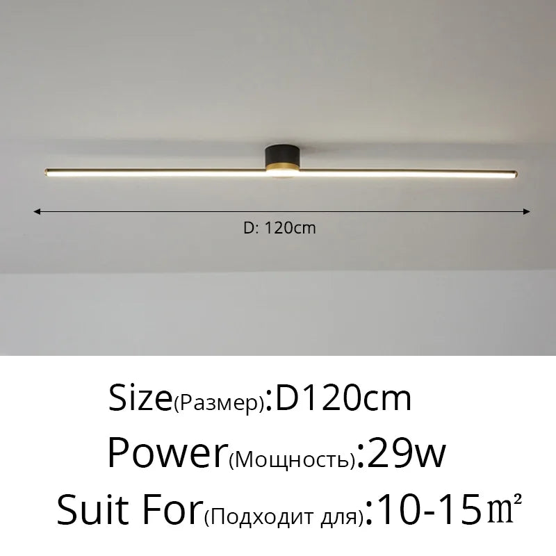 Afralia™ LED Strip Ceiling Light: Modern, Simple, Stylish Indoor Lighting for Home, Bedroom, Hallway