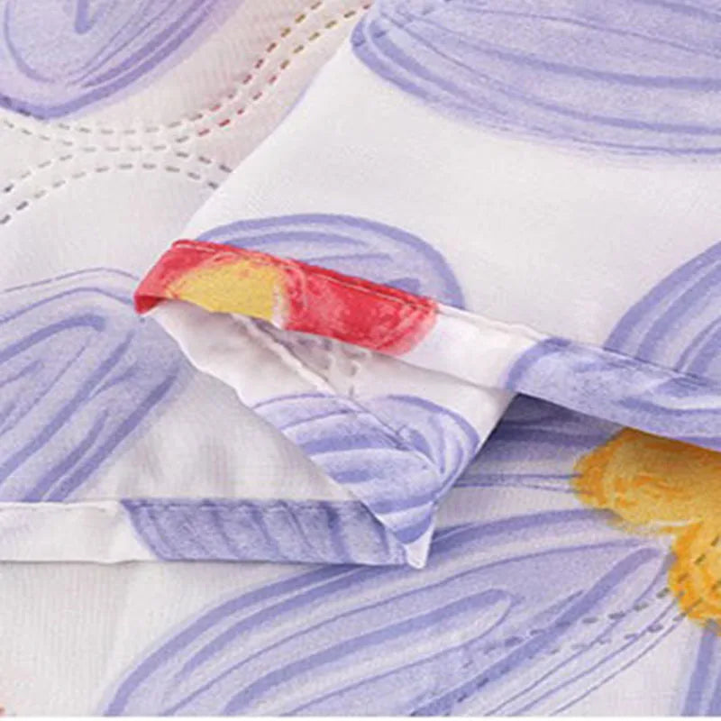 Afralia™ Fashion Flower Printed Cotton Jacquard Quilted Comforter - Lightweight & Breathable Summer Blanket