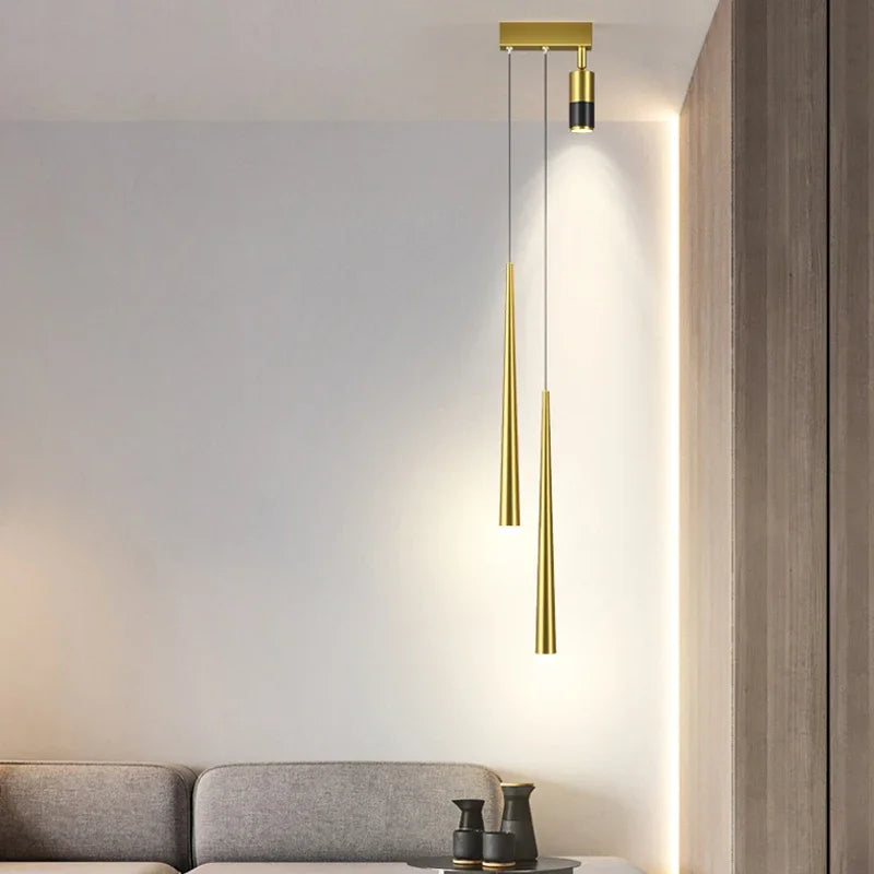 Afralia™ Long Strip Spotlight Pendant Lamp: Modern Chandelier for Living, Dining, Bedroom, Hall Lighting