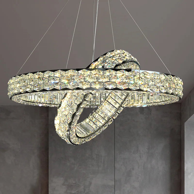 Afralia™ Crystal Ceiling Chandelier for Modern Living & Dining Rooms