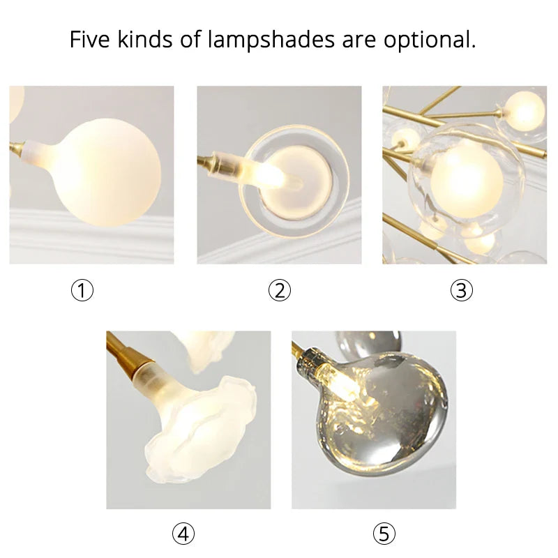 Afralia™ Modern Luxury Petal LED Pendant Light for Living Room, Bedroom, and Kitchen