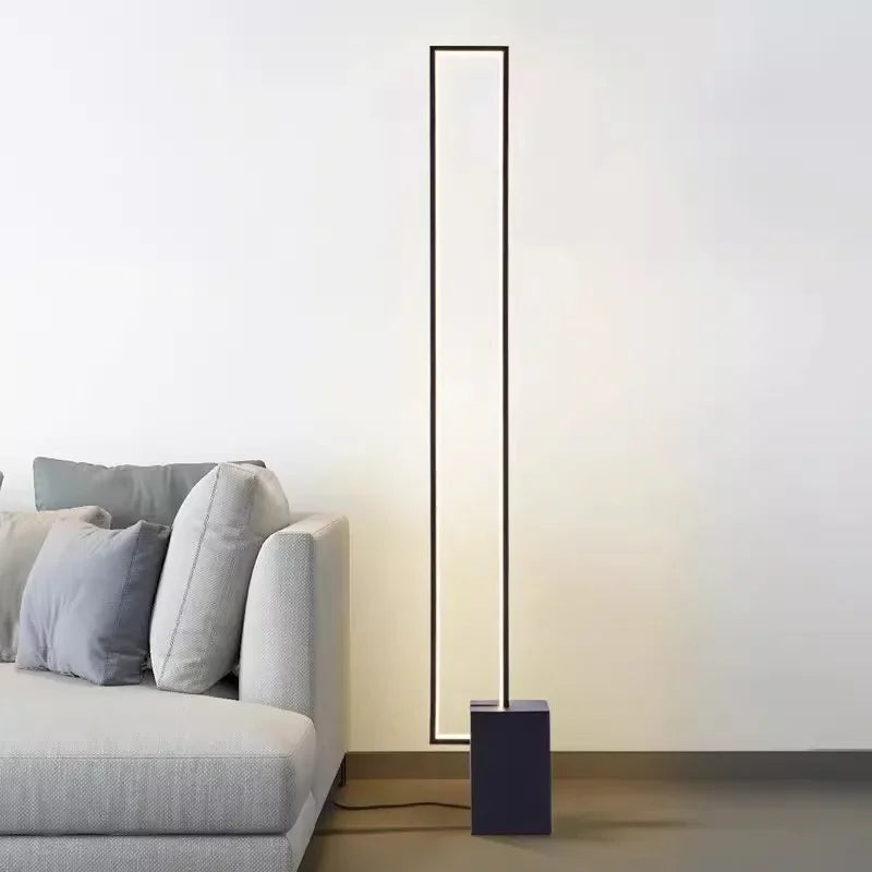 Afralia™ Modern Black LED Floor Lamp with Foot Switch