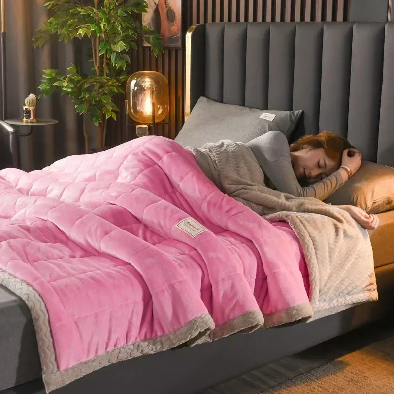 Afralia™ Milk Fleece Weighted Blanket - European Beibei Velvet Throw Blanket