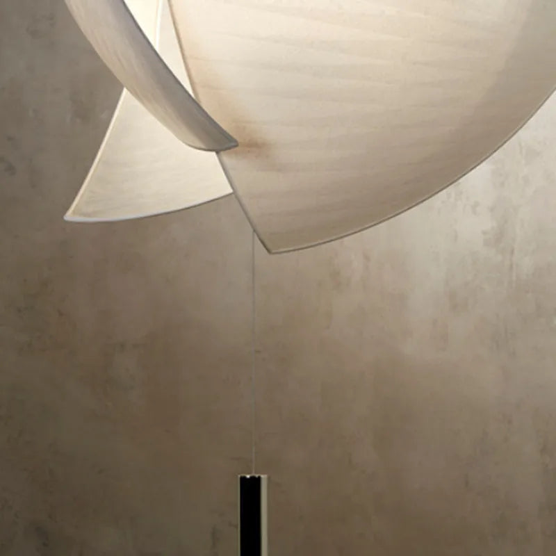 Afralia™ VOILES Fabric Pendant Lamp, Handmade Japanese Wabi Sabi Light for Living Room and Kitchen