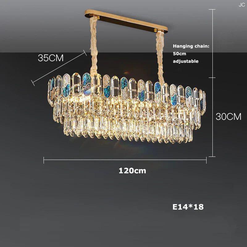 Afralia™ Crystal Chandelier LED Lighting for Living Room
