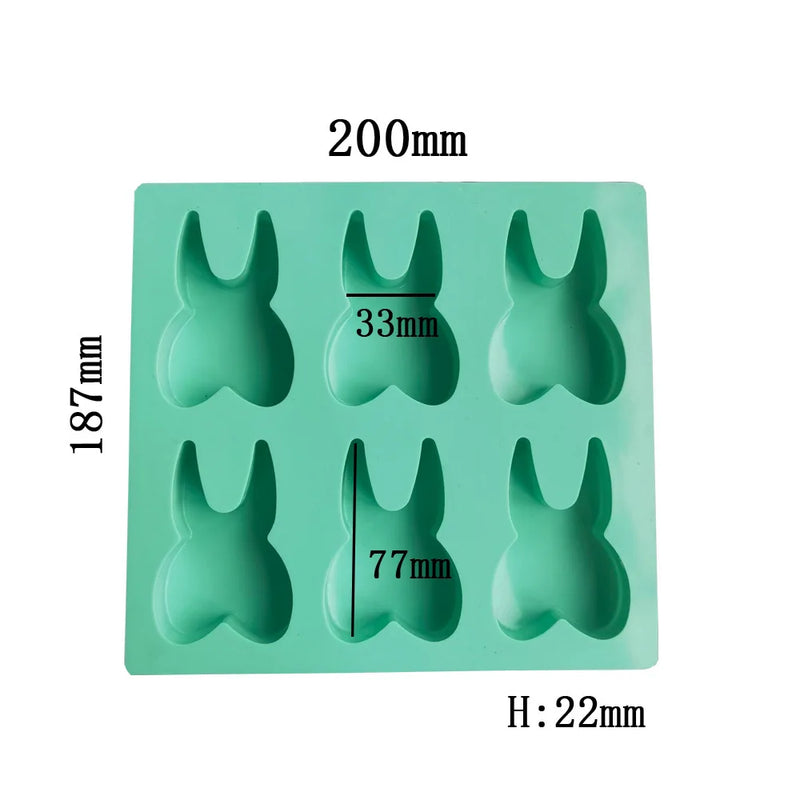 Afralia™ 6 Hole Tooth Silicone Mold 3D Cake Biscuit Candy Ice Cube Bakeware