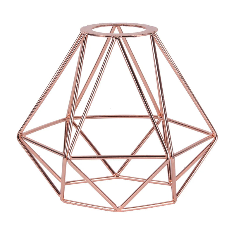 Afralia™ Geometric Metal Light Cage Cover Pendant Lampshade