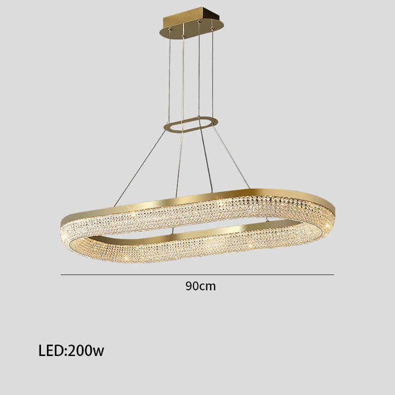 Afralia™ Luxury LED Ring Light Chandelier for Dining Room Décor
