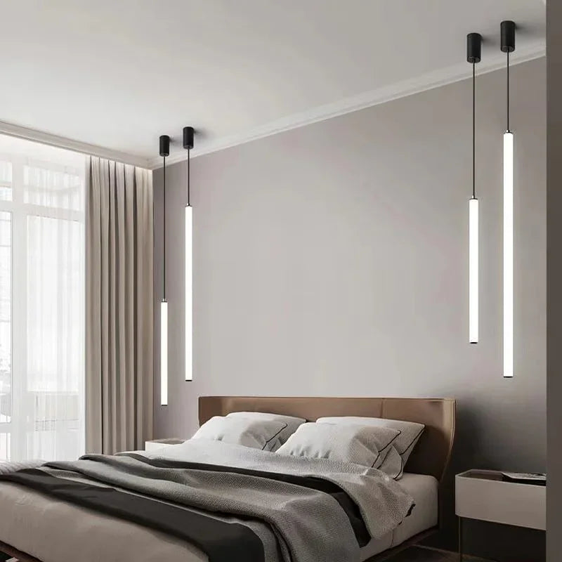 Afralia™ Modern Luxury LED Stair Pendant Chandelier Light for Villa