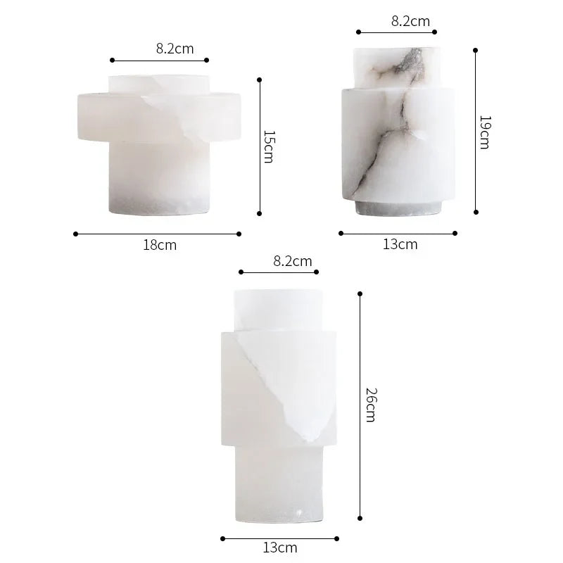 Afralia™ White Onyx Marble Vase: Luxury Nordic Home Decor & Flower Decoration