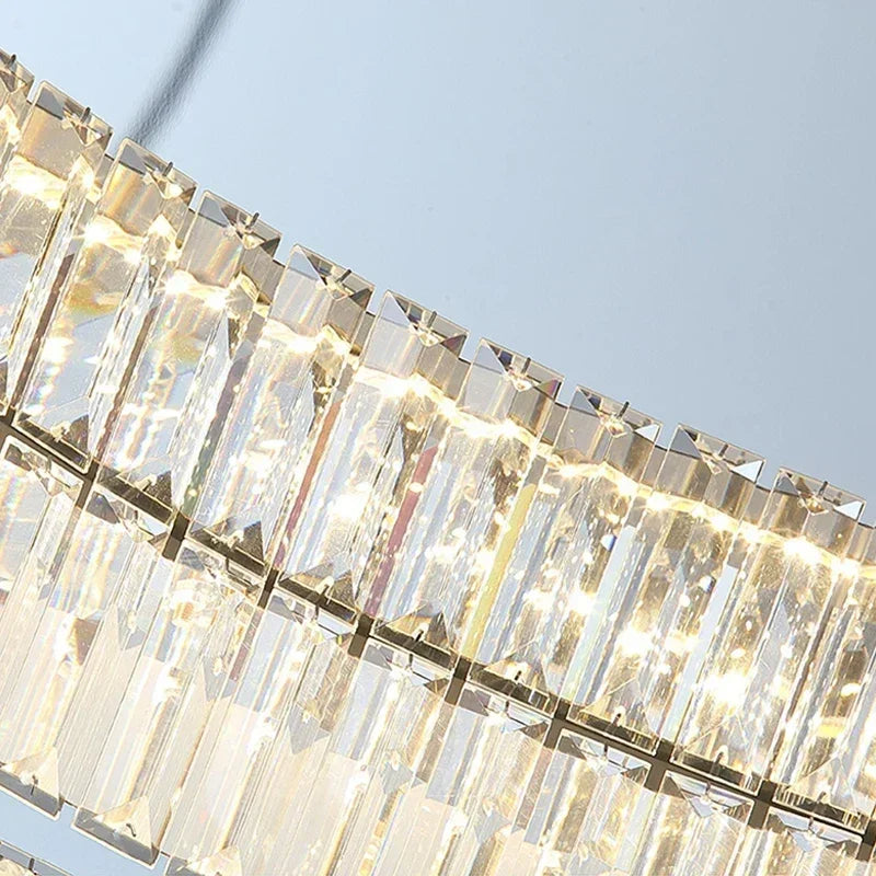 Afralia™ Crystal LED Ceiling Chandelier for Modern Luxury Living Room Lighting