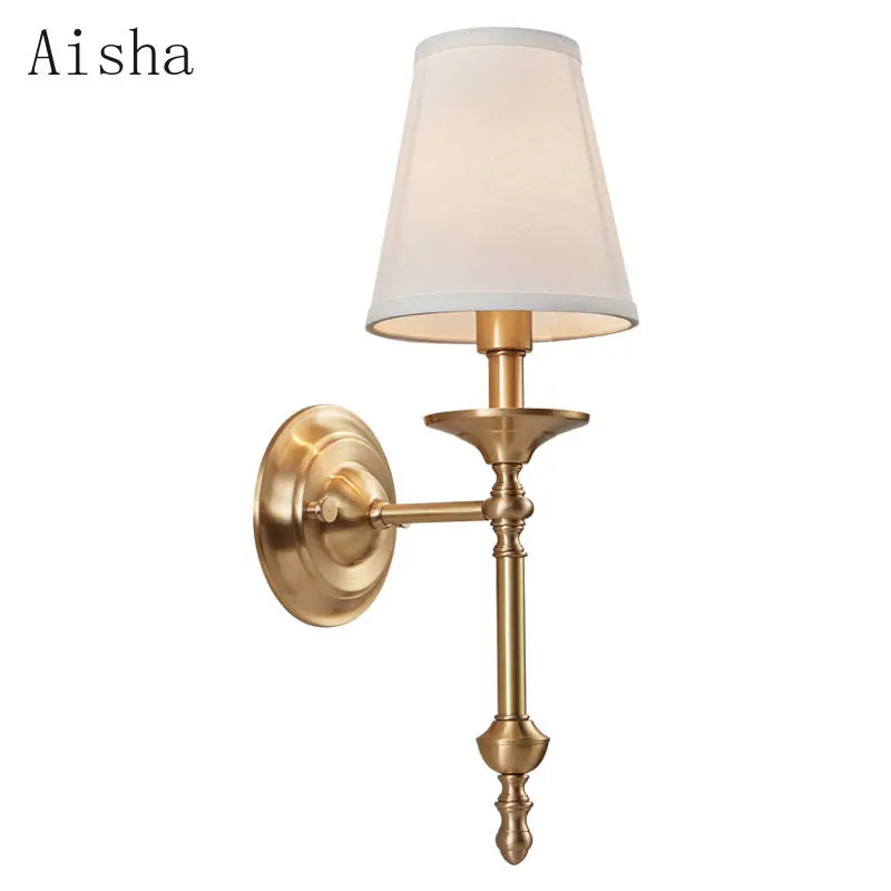 Afralia™ Black/Gold Wall Lamp: Luxury Living Room Bedroom Staircase Light