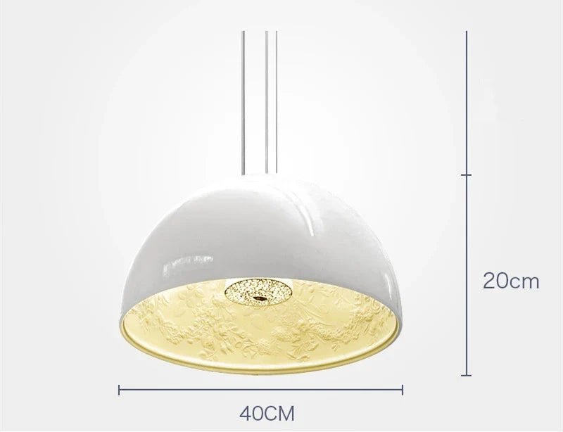 Afralia™ 3D Sky Garden Resin Chandelier with LED Lights in Black, White, Golden, and Coffee Colors