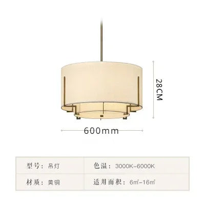 Afralia™ Simple Retro Fabric Cloth Chandelier for Living Room and Bedroom