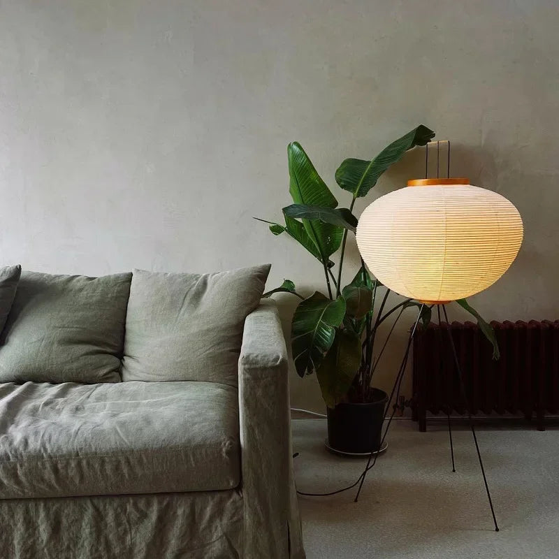 Akari Noguchi Rice Paper Floor Lamp LED E27 Standing Light by Afralia™