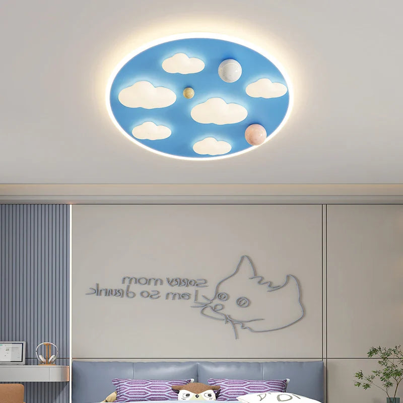 Afralia™ Cloud Shape Ceiling Lights Pink Blue 50CM - Indoor Decorative Ceiling Lamps
