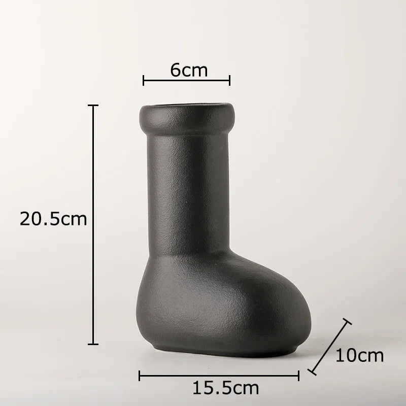 Afralia™ Hand/foot Ceramic Vase: Desk Decor Flowers Arrangement Vase Room Aesthetic Display