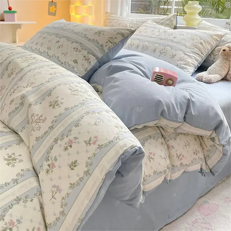 Afralia™ Rural Floral Cotton Comfort Set 200X230Cm Bedclothes