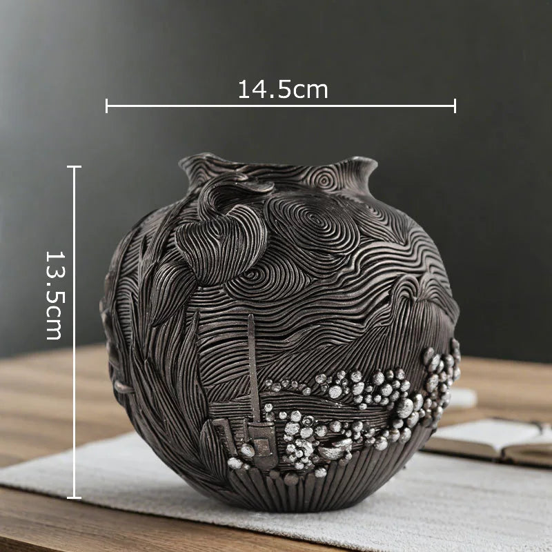 Afralia™ Starry Night Vase - Creative Floral Arrangement & Room Decor