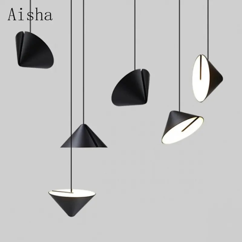 Afralia™ Nordic LED Cone Pendant Light for Modern Bedroom Living Room Kitchen Decor