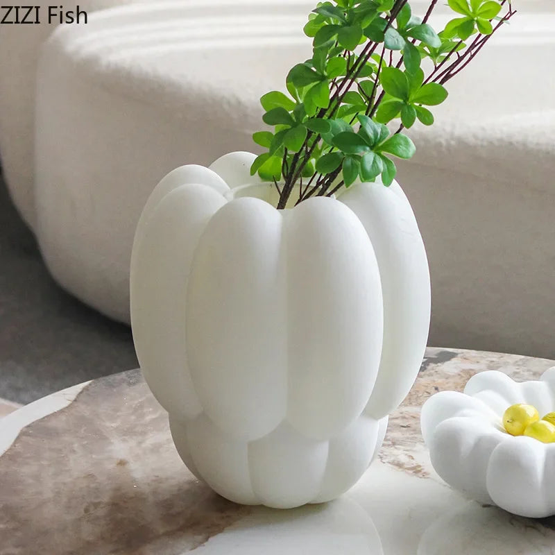 Afralia™ White Bubbles Vase: Minimalist Decor for Flowers, Plants, and Table Arrangements