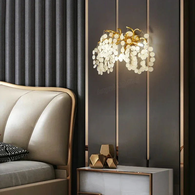 Afralia™ Nordic Crystal LED Wall Light: Modern Gold Living Room Decor & Bedroom Bedside Lamp