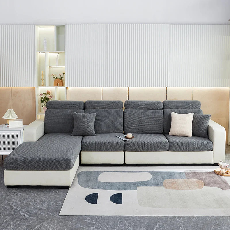 Afralia™ Jacquard Velvet Sofa Cover - Polar Fleece Stretch Slipcovers