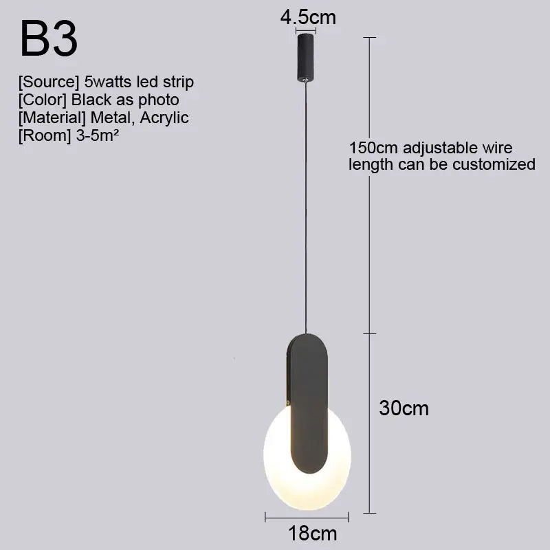 Afralia™ Nordic LED Pendant Light Fixture for Indoor Lighting in Living Room, Kitchen, Dining