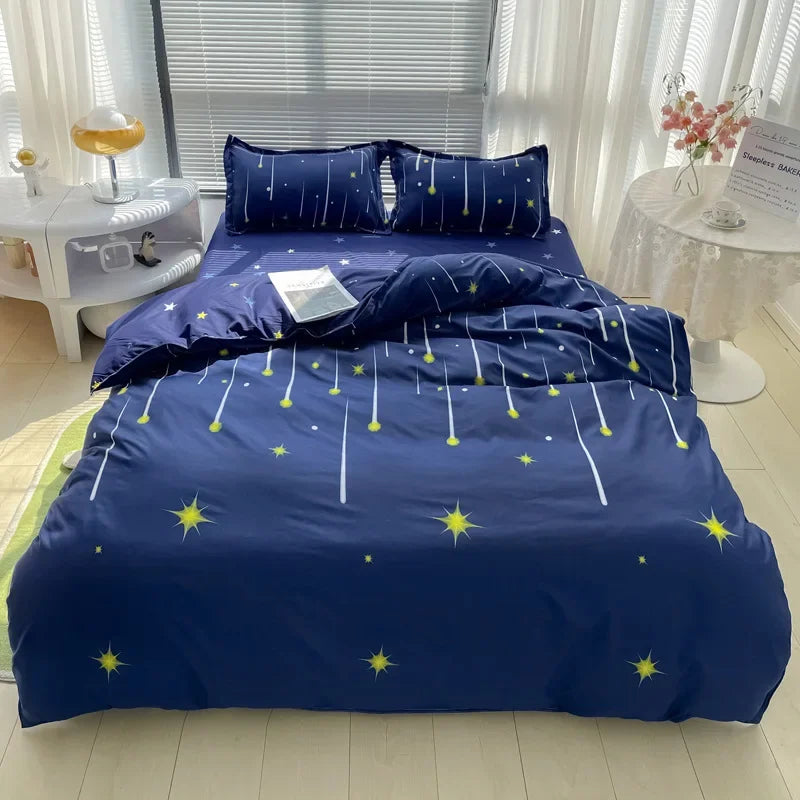 Afralia™ Nordic Style Letter Print Bedding Set, Single/Double/Queen/King Size, Soft & Non-Pilling Comforter Kit.