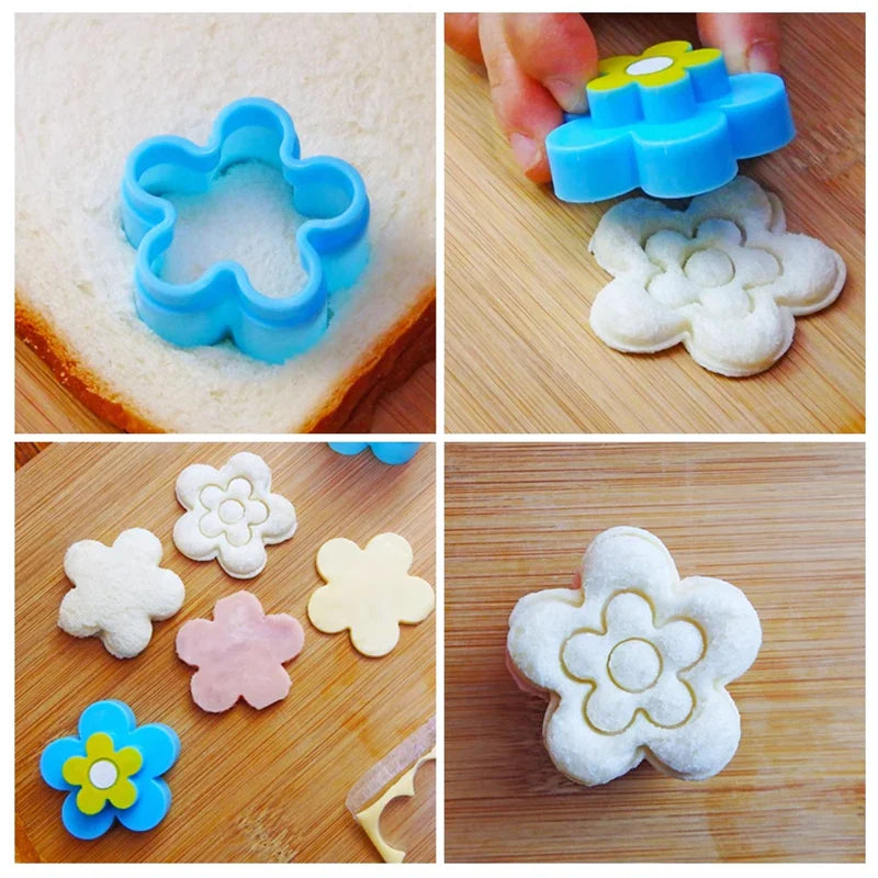 Afralia™ Sushi Sandwich Cookie Maker Set Japanese Style Bento Accessoires Cheese Cutter Mold