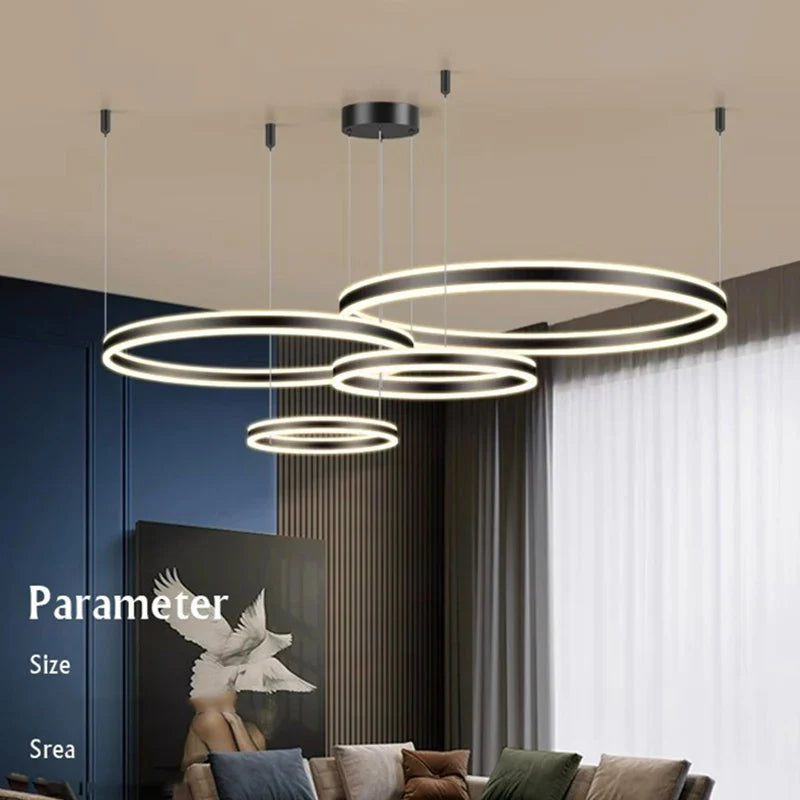 Afralia™ Modern Ceiling Chandeliers Hanging Light Fixture for Dining and Living Room Enhance Indoor Lighting