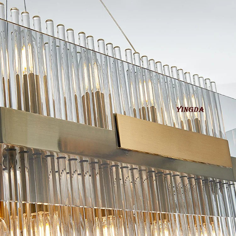 Afralia™ Glass Chandelier: Stylish Table Lamp for Dining and Living Room