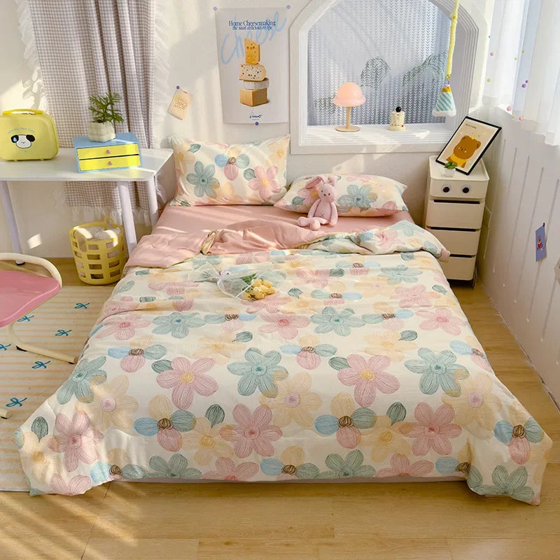 Afralia™ Printed Double Gauze Summer Quilt - Breathable & Skin-Friendly Cooling Comforter