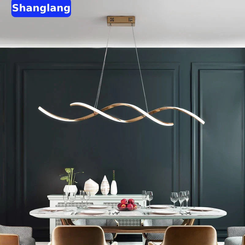 Afralia™ Modern Nordic LED Chandelier Chrome/Gold Plated Dimmable Pendant Lamp Fixtures