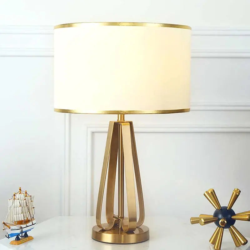 Afralia™ Crystal Bedside Lamp: Modern Nordic Design, Fabric Lampshade for Living Room & Bedroom