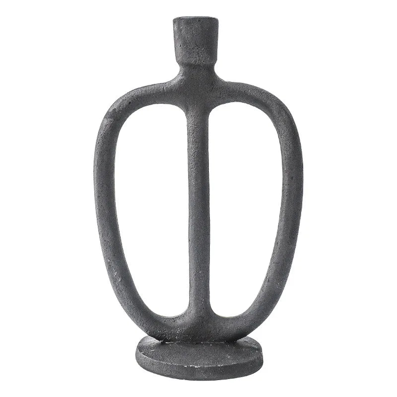 Afralia™ Ceramic Frosted Candlestick Holder for Nordic Retro Home Decor