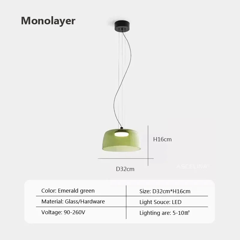 Afralia™ Nordic Glass LED Pendant Lights for Home Decor and Lighting