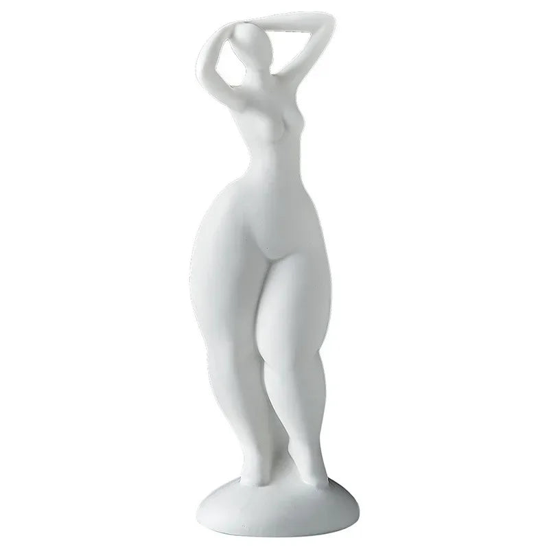 Yoga Woman Sculpture for Nordic Home Decor by Afralia™