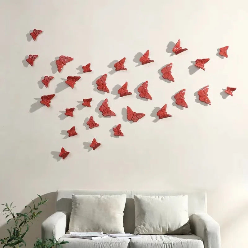 Afralia™ Ceramic Butterfly Wall Decor - 3D Papilionid Aesthetic Hanging Art