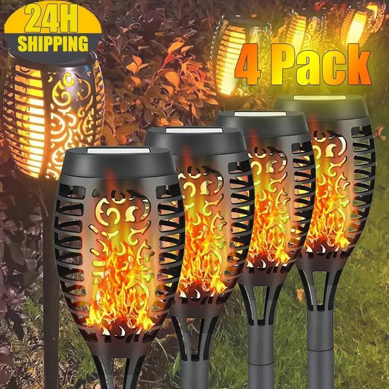 Afralia™ Solar Flame Torch Light for Garden Outdoor Decoration