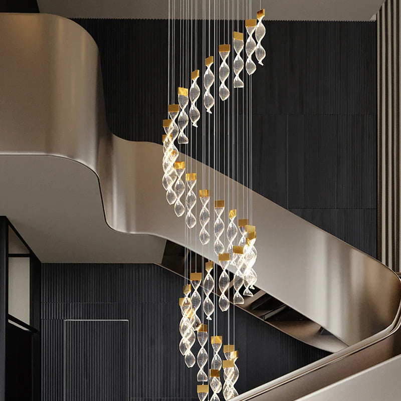 Afralia™ Nordic Acrylic LED Dimmable Chandelier Modern Luxury Foyer Pendant Lighting