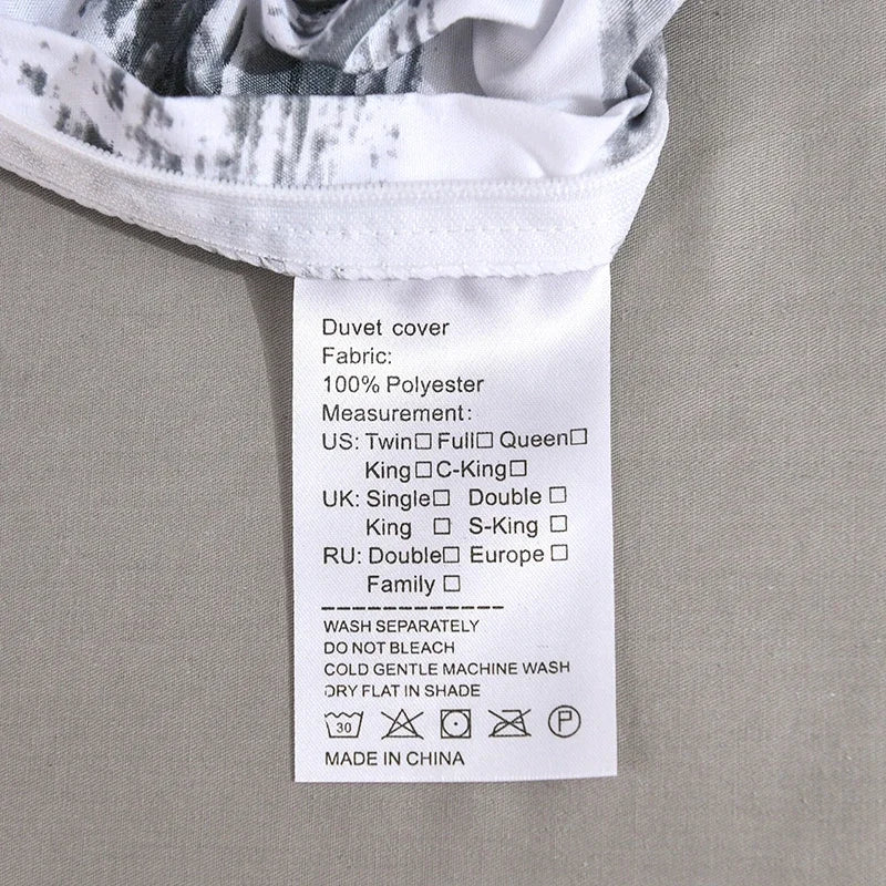 Afralia™ Plaid Pattern Sanding Bedding Set: Queen to King Size Duvet Cover with Pillowcases