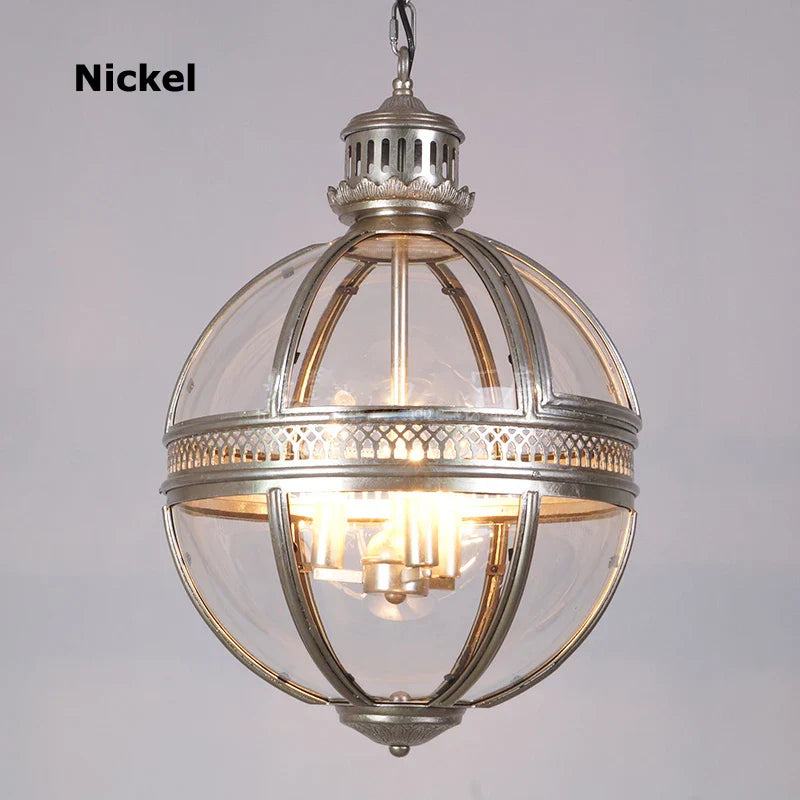 Afralia™ Bronze Black Glass Globe Chandelier for Foyer